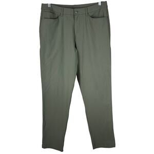 Lululemon ABC Relaxed-Fit 5 Pocket Pant Warpstreme Army Green Men's 34 x 32 EUC